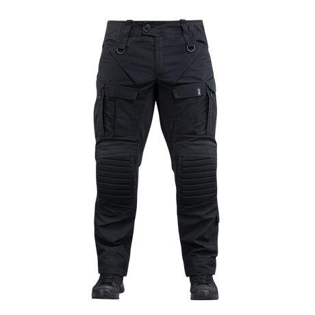M-Tac STURM NyCo Extreme Gen.II taktiset housut, musta malli Cordura-vahvikkeilla polvissa, sopivat vaativaan käyttöön.