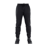 M-Tac Stealth Cotton -housut mustana, monikäyttöiset puuvillahousut urheiluun ja arkeen, kuminauha vyötäröllä ja sivutaskut.