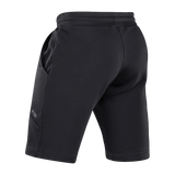 M-Tac Shorts Casual Fit Cotton mustana takaa nähtynä, kuminauha vyötäröllä ja alkuperäiset sivutaskut, täydellinen aktiiviseen käyttöön ja kesämukavuuteen.