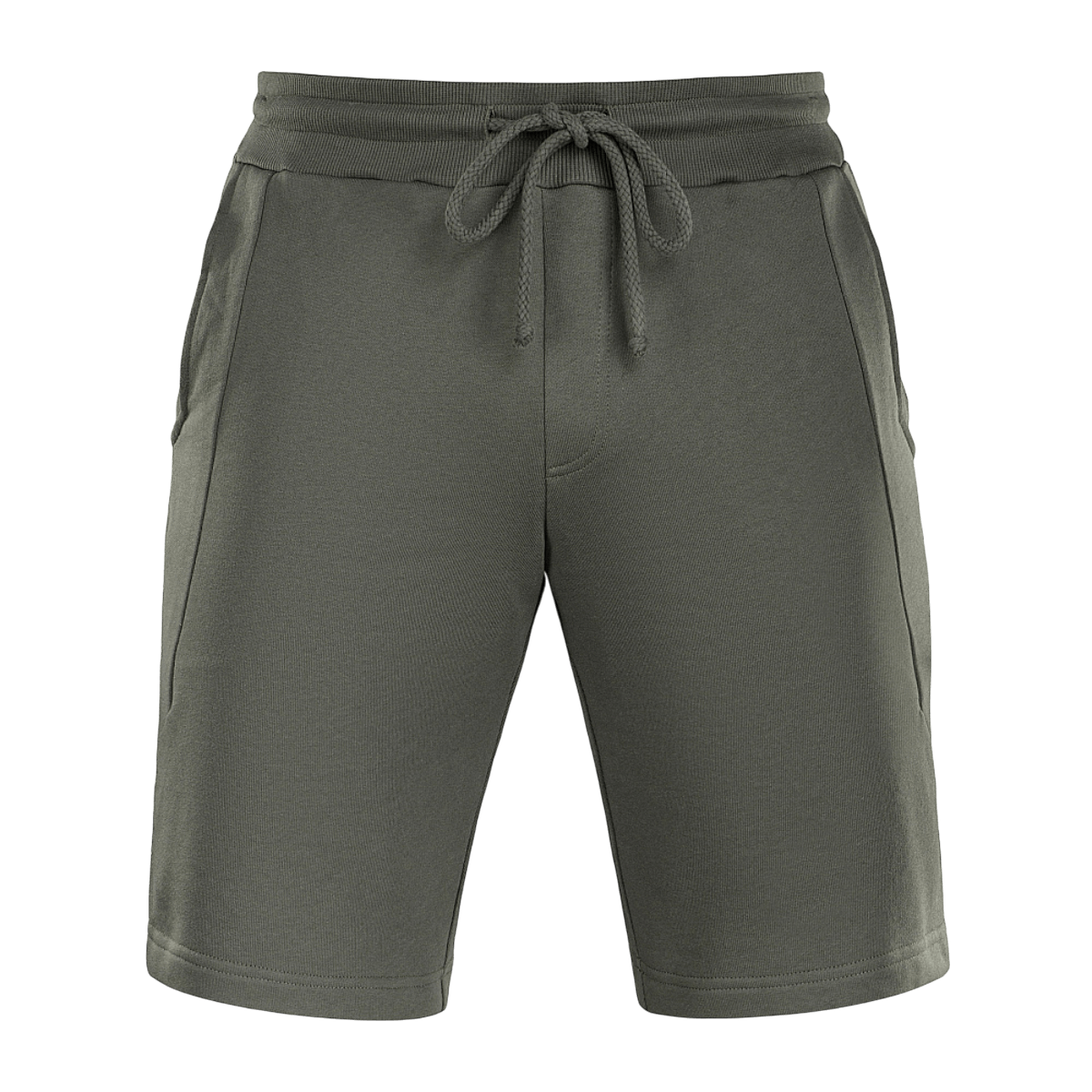 M-Tac Shorts Casual Fit Cotton tummanvihreänä, mukavat puuvillashortsit kuminauhavyötäröllä ja logodetaljilla.