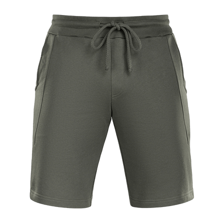 M-Tac Shorts Casual Fit Cotton tummanvihreänä, mukavat puuvillashortsit kuminauhavyötäröllä ja logodetaljilla.
