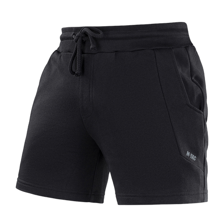 M-Tac Shorts Sport Fit Cotton mustana, hengittävä 100 % puuvillaa ja joustava vyötärö, kaksi sivutaskua, ihanteellinen treeniin tai arkeen.