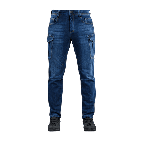 M-Tac Jeans Aggressor kestävästä denimistä, taktiset taskut ja klassinen suljenta
