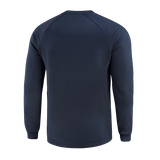 Farkunsininen M-Tac Cotton Sweatshirt takaa nähtynä, 100% puuvillaa, löysä istuvuus, sopii juoksuun ja kuntoiluun, mukava ja hengittävä