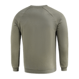 M-Tac Cotton Sweatshirt oliivinvihreä, 100% puuvillapaita, takaa nähtynä, sopii kuntoiluun ja urheiluun, resorit mukavuutta varten