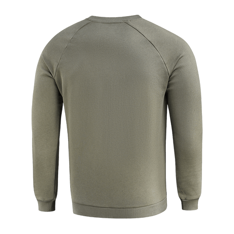 M-Tac Cotton Sweatshirt oliivinvihreä, 100% puuvillapaita, takaa nähtynä, sopii kuntoiluun ja urheiluun, resorit mukavuutta varten
