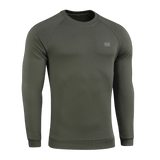 M-Tac Cotton Sweatshirt oliivinvihreä resoreilla, täydellinen aktiiviseen urheiluun kuten juoksu ja kuntoilu, 100% puuvillaa mukavuutta varten
