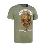 M-Tac T-shirt Viking, viikinkiprintti ja "Til Valhall" -teksti. Vihreä T-shirt ilmentämään taistelutahtoa ja arvoja.