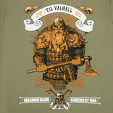 M-Tac T-shirt Viking, pelottava viikinki ja "Til Valhall" -teksti, korostaa taistelutahtoa ja pohjoismaista kulttuuria. 93% puuvillaa.