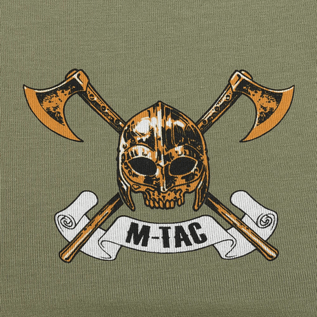M-Tac T-shirt Viking, viikinkikypärä- ja kirveskuvio sekä "Til Valhall" -teksti, korostaa taistelutahtoa. 93% puuvillaa.