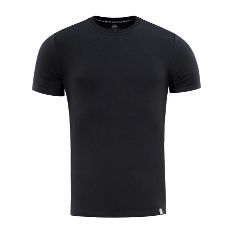 M-Tac T-shirt 93/7 Summer, musta lyhythihainen perusmalli arkipukeutumiseen, puuvilla-elastaaniseos.