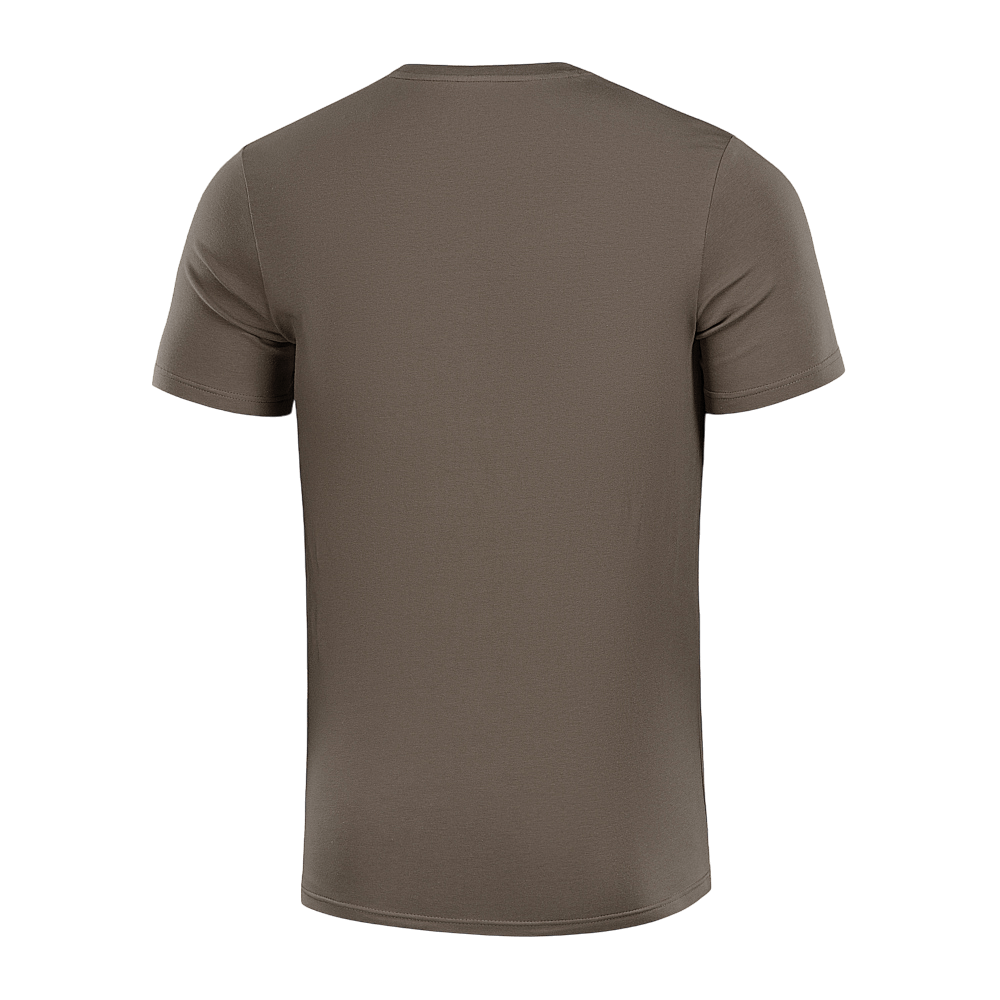 M-Tac T-shirt 93/7 Summer ruskea takaa nähtynä, sopii kesäkäyttöön, mukava ja hengittävä, sopii mihin tahansa vaatetukseen.