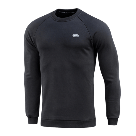 Musta M-Tac Sweatshirt Cotton Hard 100% puuvillaa, heijastava logo rinnassa, lämmin ja mukava resoreilla. Sopii arkeen.