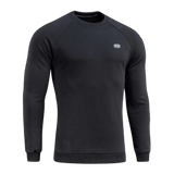 M-Tac Sweatshirt Cotton Hard musta, heijastava logo, 100% puuvillaa, 390 g/m², lämmin ja mukava resoreilla, löysä istuvuus.