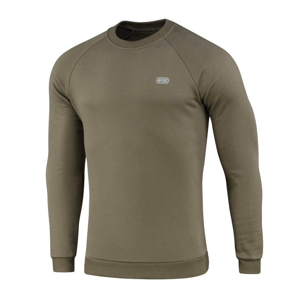 M-Tac Sweatshirt Cotton Hard, mukava sweatshirt, 100 % puuvillaa, lämmöneristävä, resorit, heijastava logo, oliivinvihreä.