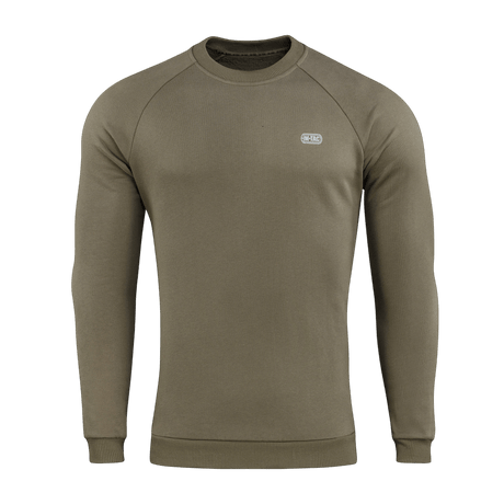 M-Tac Sweatshirt Cotton Hard, oliivinvihreä, 100 % puuvillaa, heijastava logo, lämmin ja mukava arkeen, 390 g/m².