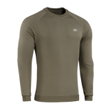M-Tac Sweatshirt Cotton Hard, oliivinvihreä, 100 % puuvillaa, heijastava logo, mukava istuvuus, lämmin ja hengittävä.