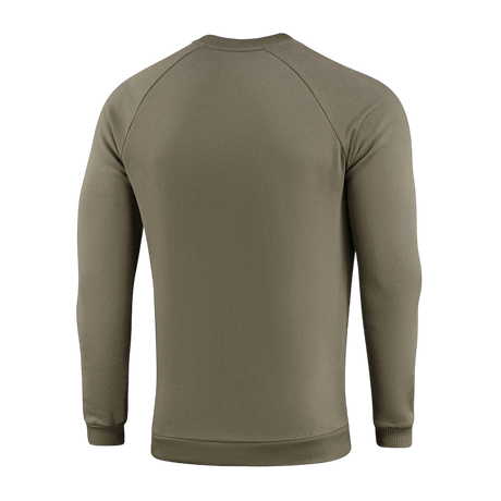 M-Tac Sweatshirt Cotton Hard, oliivinvihreä puuvilla, nähty takaa, resorit hihoissa ja helmassa, sopii arkeen.