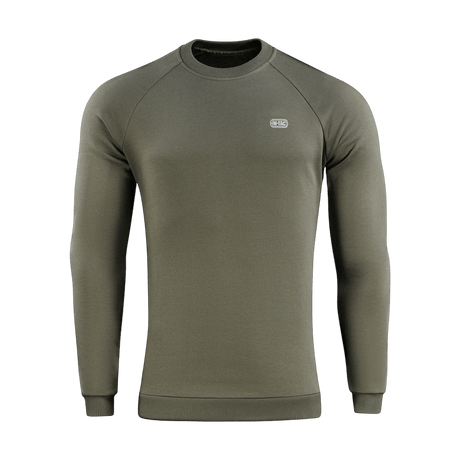 M-Tac Sweatshirt Cotton Hard, oliivinvihreä, resorit ja heijastava logo, 100 % puuvillaa, mukava istuvuus.
