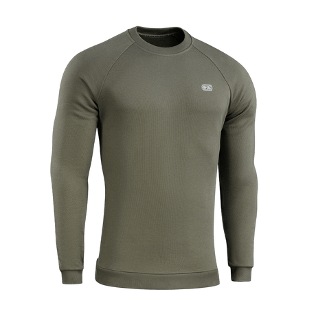 M-Tac Sweatshirt Cotton Hard, oliivinvihreä, 100 % puuvillaa, heijastava rintalogo. Lämmin ja mukava arkeen.