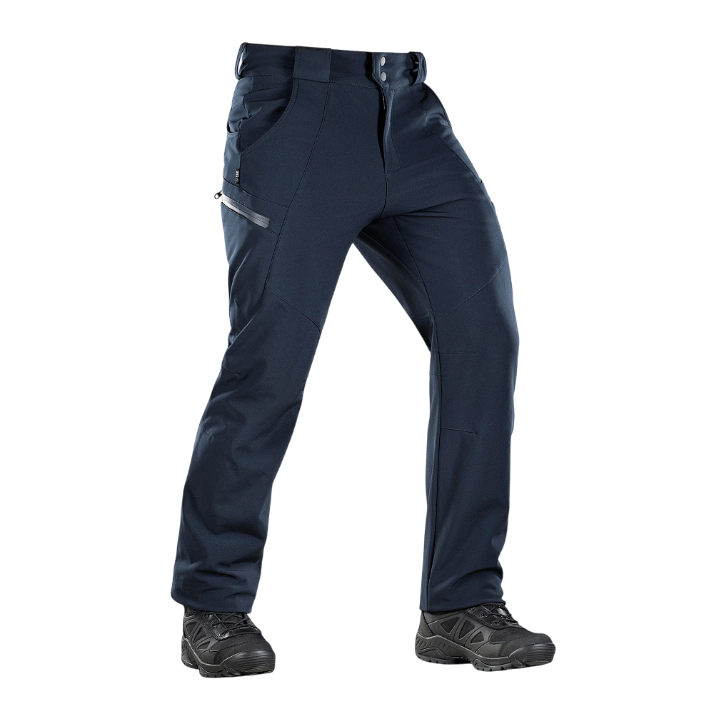M-Tac Bukser Soft Shell Vinter sinisenä fleece-vuorella, sopii syksylle ja talvelle, tuulen- ja vedenhylkivä.