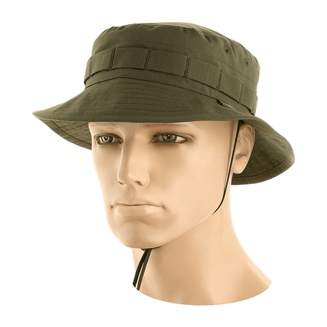 M-Tac Panama Rip-Stop army-hattu puolijäykällä lipalla ja tuuletusrei'illä, innoittanut Yhdysvaltain Boonie-malli.