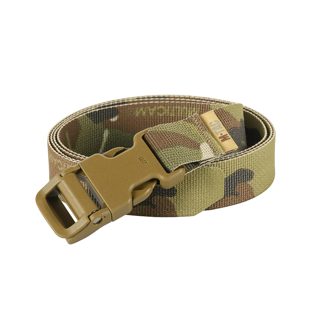 M-Tac Kompressionsrem Gen.II camokuvioisena, täydellinen varusteiden kiinnittämiseen, 25 mm leveä nylon-webbing fastex-soljella.