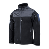 M-Tac Alpha Microfleece Jakke Gen.II mustana Oxford nylon -vahvistuksilla, täydellinen taktiseen ja ulkoilukäyttöön kylmällä säällä.