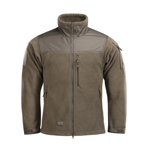 M-Tac Alpha Microfleece takki Gen.II, jämäkkä muotoilu vahvistetulla fleecellä ja Oxford-nylonilla, ihanteellinen taktiseen ja ulkokäyttöön kylmässä.