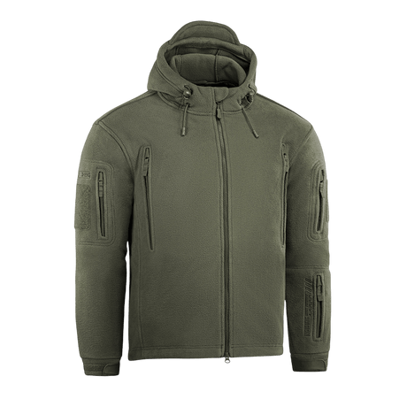 M-Tac Division Gen.II Windblock Fleecejakke vihreänä, suunniteltu tarjoamaan maksimaalista lämpöä ja tuulensuojaa kylmässä säässä.