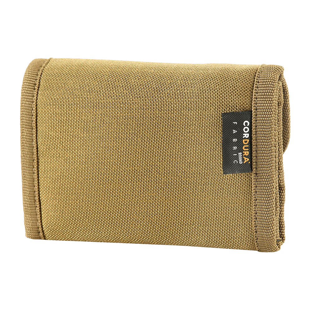 M-Tac Pung Elite Gen.II kestävästä Cordura 500D -materiaalista, hiekansävy, tyylikäs muotoilu ja YKK-vetoketju käteiselle ja korteille.
