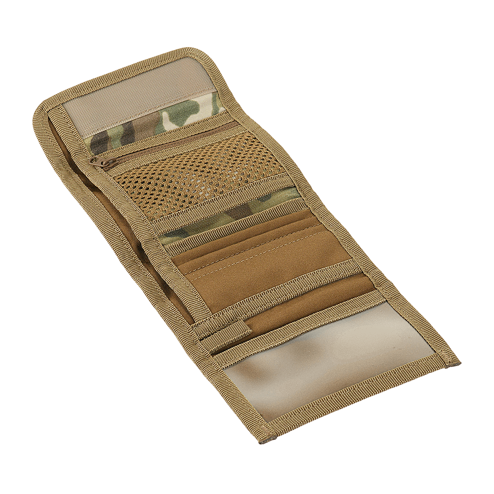 M-Tac Pung Elite Gen.II – käytännöllinen lompakko Cordura 500D:stä, lokeroita seteleille ja korteille, tyylikäs M-Tac-logo, UV-suoja.