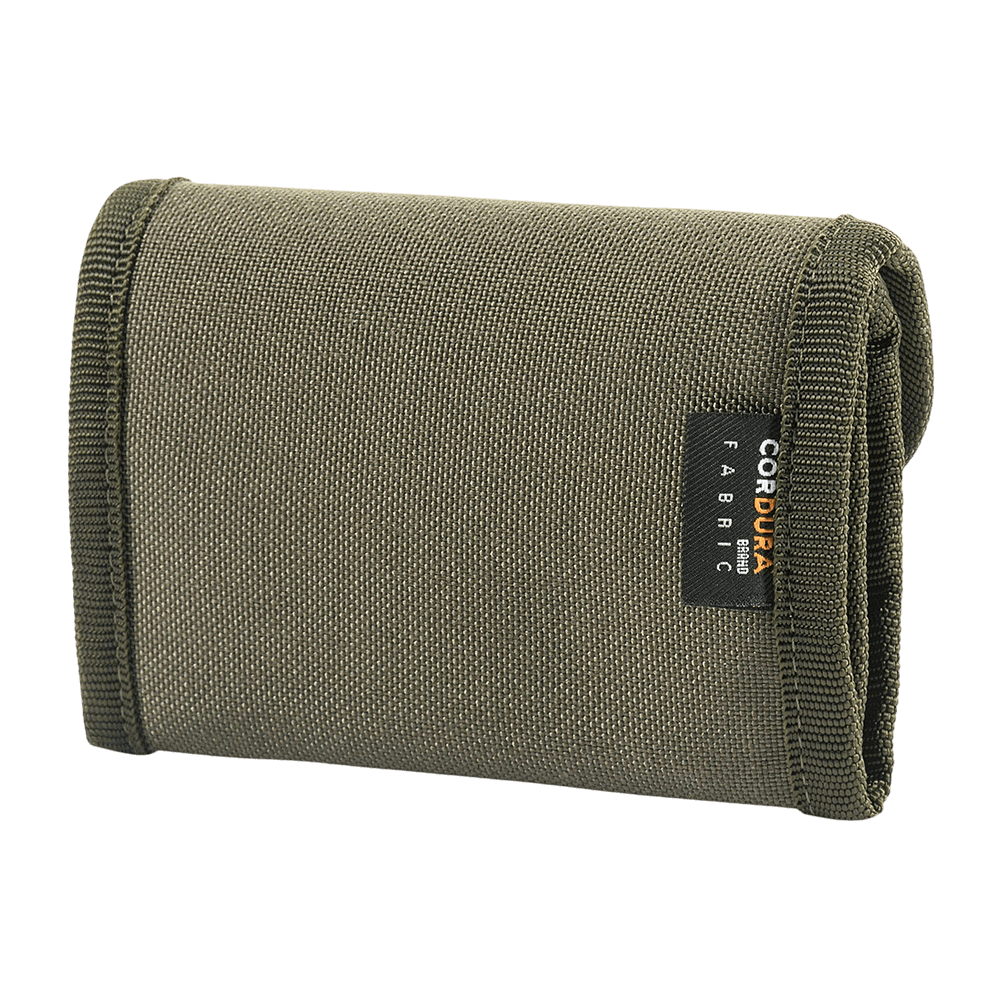 M-Tac Pung Elite Gen.II, kompakti lompakko kestävästä Cordura 500D:stä, YKK-vetoketjuilla ja tyylikkäällä M-Tac-logolla, sopii korteille, seteleille ja asiakirjoille.