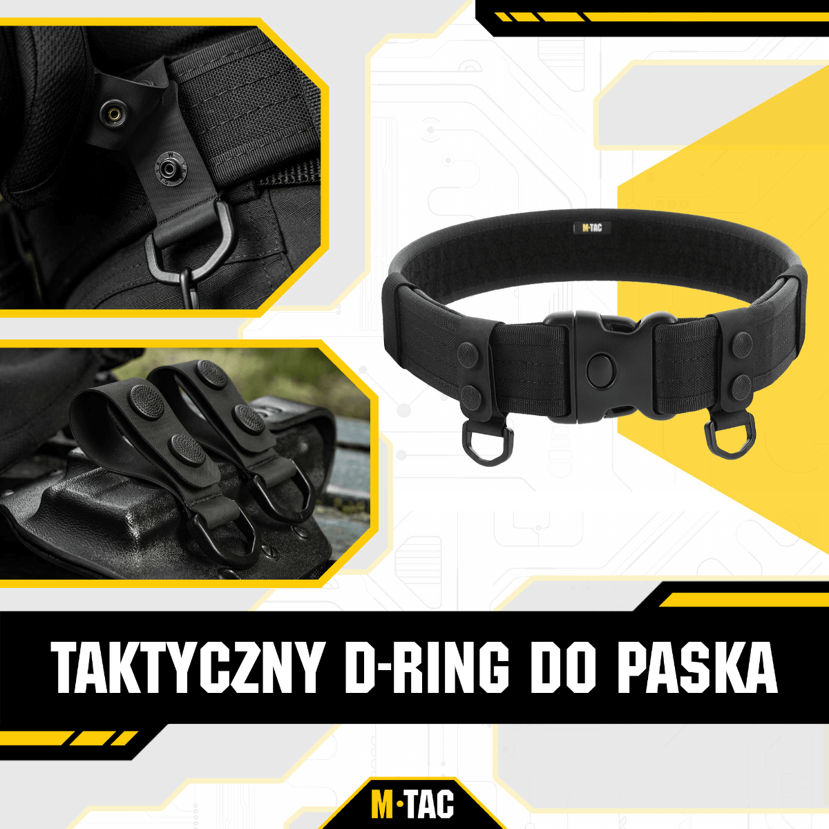 M-Tac Setti 2 kpl – Duty Belt Keepers taktiseen muotoiluun D-renkaalla, tukeva rakenne vakauteen ja turvallisuuteen, sopii 2 tuuman vyöille.