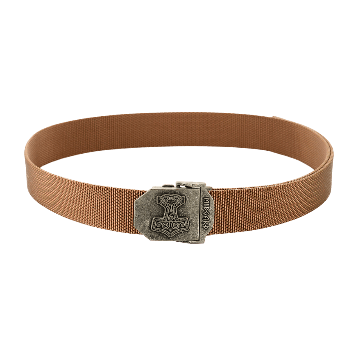 M-Tac Thors Hammer -vyö – sotilasmainen ja toiminnallinen, sotilasvaikutteinen vyö metallisella Thor's Hammer -soljella, 38mm leveä, nailon.