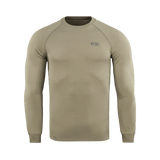 M-Tac Raglan Athlete, väri coyote, minimalistinen college raglanhihoilla, optimaalinen liikkuvuus, sopii arkeen ja urheiluun.