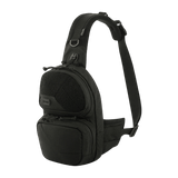 M-Tac Buckler Taske Elite mustana MOLLE-järjestelmällä, kaksi ulkotaskua ja piilotettu asekotelo, valmistettu Cordura 500D -materiaalista.