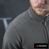 M-Tac Nord Polartec -fleecetakki harmaana, korkea lämmöneristys ja kosteuden hallinta premium Polartec® 200 Series -fleecestä.