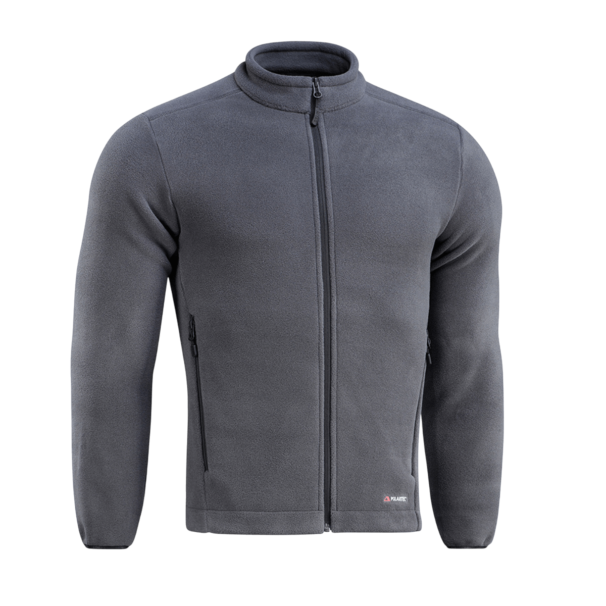 M-Tac Nord Polartec -fleecetakki harmaana vetoketjulla, valmistettu premium Polartec® 200 Series -fleecestä optimaalista lämpöä varten.