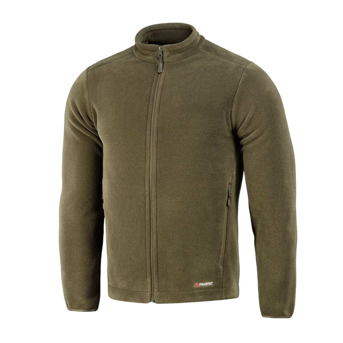 M-Tac Nord Polartec -fleecetakki oliivinvihreänä, valmistettu premium Polartec® 200 Series -fleecestä, suunniteltu lämpöön ja mukavuuteen.