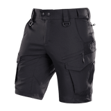 M-Tac Aggressor Summer Flex Shorts kevyestä Flex Rip-Stop -kankaasta, 7 taskua, joustava vyötärö ja D-renkaat varusteille.