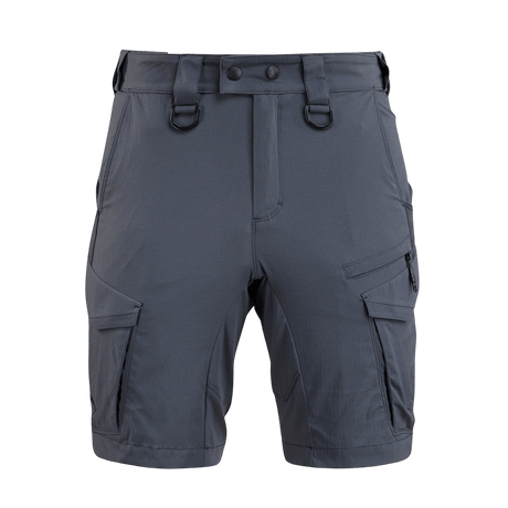 M-Tac Aggressor Summer Flex Shorts, kevyet taktiset shortsit Flex Rip-Stop -kankaasta, joustava vyötärö, 7 taskua ja D-renkaat varusteille.