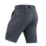 M-Tac Aggressor Summer Flex Shorts, Flex Rip-Stop -kangas, kevyt ja hengittävä, takaa nähtynä käytännöllisillä taskuilla ja elastisella vyötäröllä.