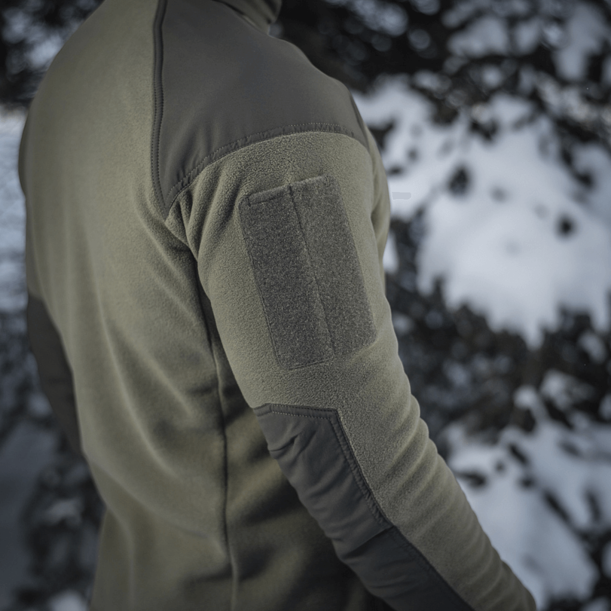 M-Tac Combat Fleece -takki oliivinvihreä, Himates-fleece, taktiset vahvikkeet hihassa ja NIJ-sertifiointi, galleria-asento 1.