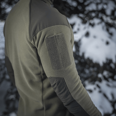 M-Tac Combat Fleece -takki oliivinvihreä, Himates-fleece, taktiset vahvikkeet hihassa ja NIJ-sertifiointi, galleria-asento 1.