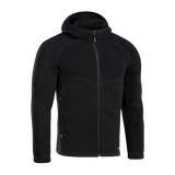Musta M-Tac Sprint Fleece Sweatshirt Polartec hupulla, kestävä fleece, ihanteellinen päivittäiseen käyttöön ja aktiviteetteihin. Valmistettu Polartec® 200 Series -materiaalista.