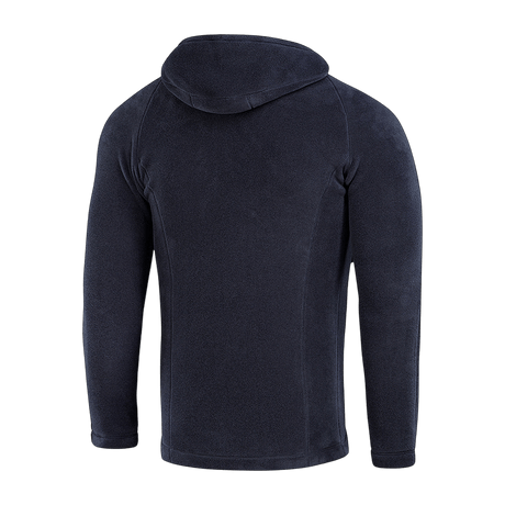 Takaa nähtynä M-Tac Sprint Fleece Sweatshirt Polartec hupulla, valmistettu kestävästä ja lämpimästä Polartec® 200 Series -fleece‑materiaalista.