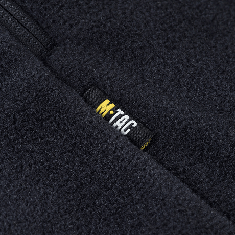 Lähikuva M-Tac Sprint Fleece Sweatshirt Polartecista Polartec® 200 Series -fleecellä tummanharmaana.