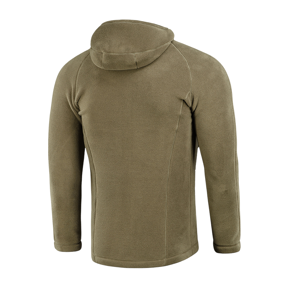 M-Tac Sprint Fleece Sweatshirt Polartec nähtynä takaa hupulla, valmistettu kestävästä Polartec® 200 Series -fleecestä oliivinvihreänä.
