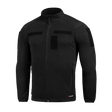 M-Tac Combat Fleece Polartec -takki mustana, Polartec® fleece ja tuulta- ja joustavaa kangasta, suunniteltu taktiseen ja arkikäyttöön.